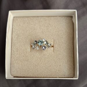 Elegant Silver and Blue Gemstone Ring